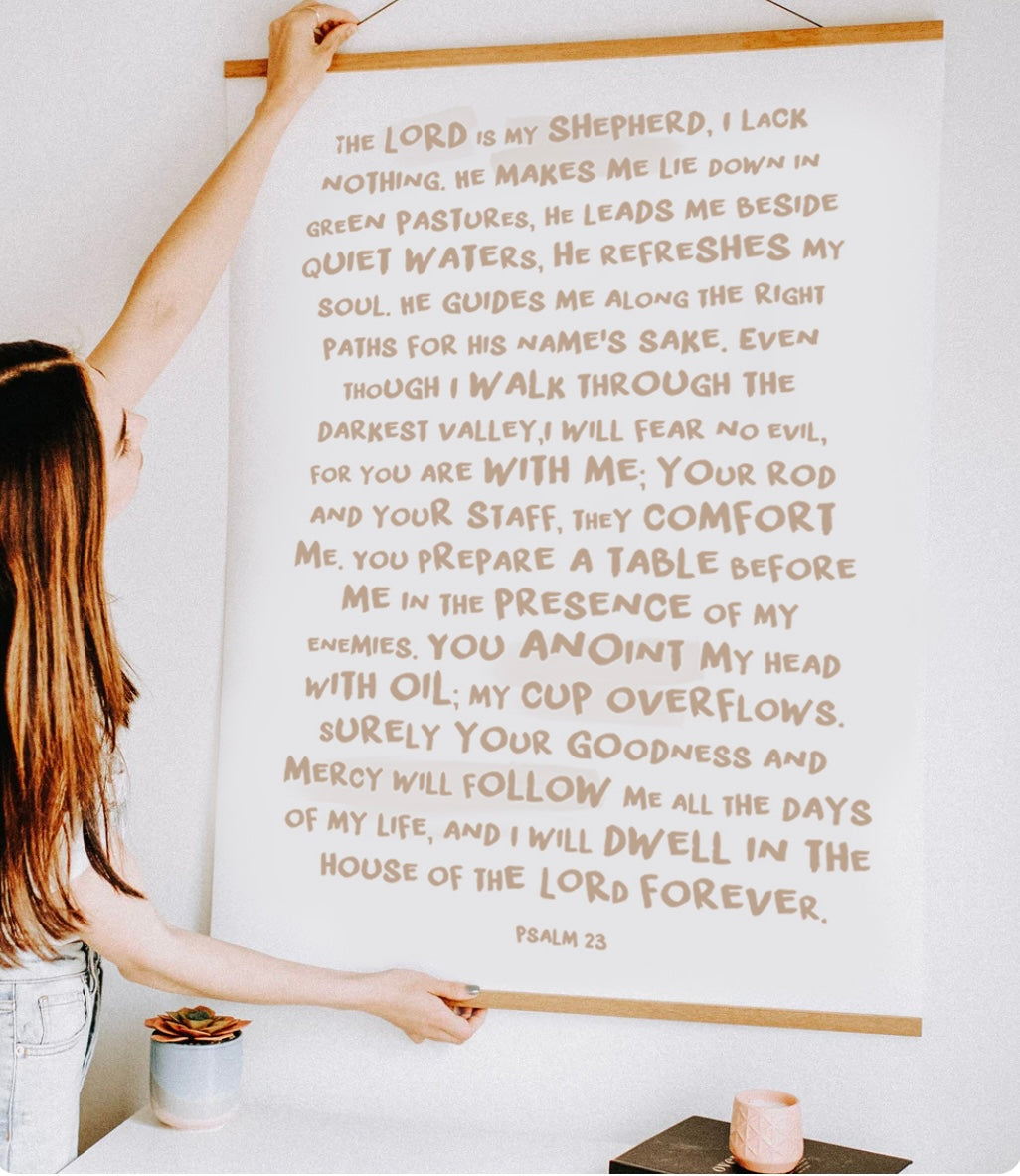 PSALM 23 Grote Poster 60 x 80 cm